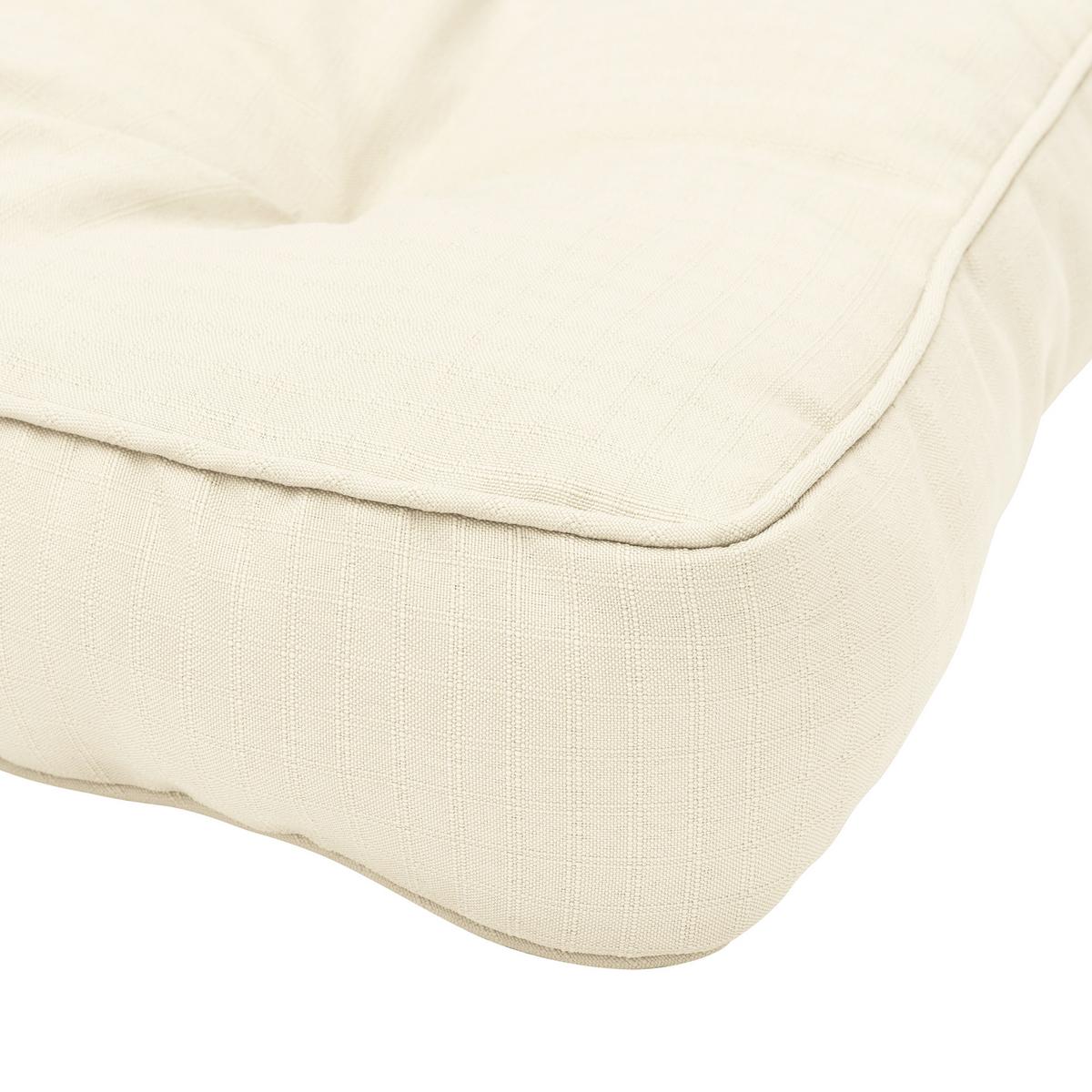 LOUNGEKISSEN Xluna Sitz 40/40/10 cm Natur - Naturfarben, Textil (40/40/10cm) - Beautissu 