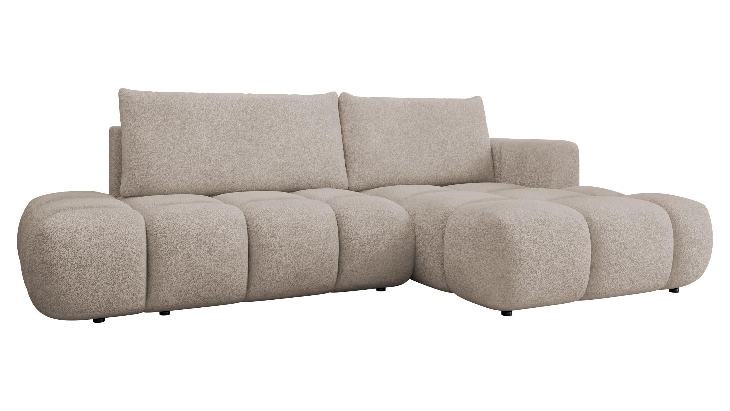 ECKSOFA Soffi, Seite: Rechts - Beige/Schwarz, Holz/Kunststoff (283/166cm) - MIRJAN24