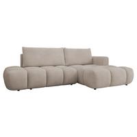 ECKSOFA Soffi, Seite: Rechts - Beige/Schwarz, Holz/Kunststoff (283/166cm) - MIRJAN24