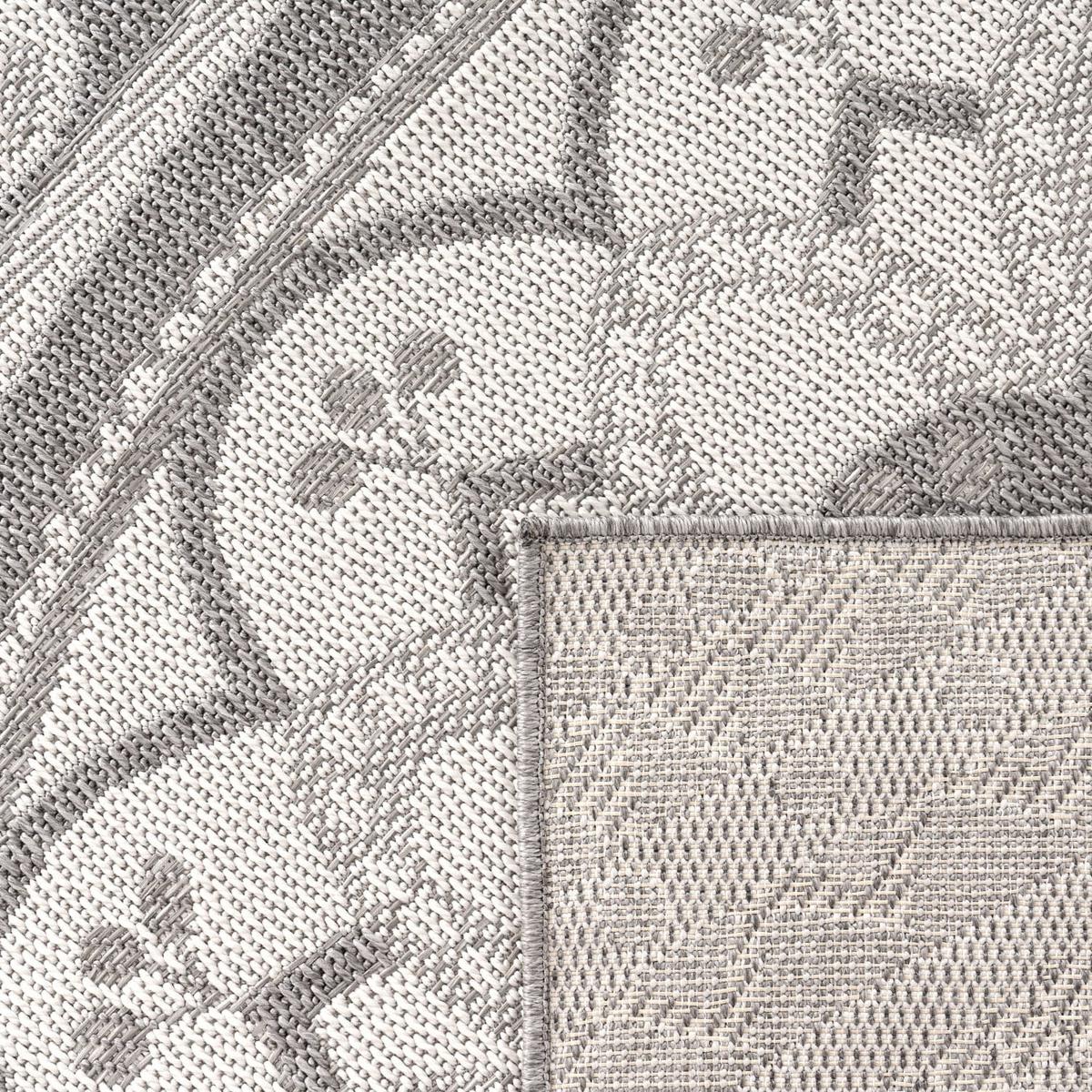 FLACHWEBTEPPICH, mit Mandala-Muster, Grau, 80 x 150 cm - Grau, Textil (150/80cm) - KADIMA DESIGN