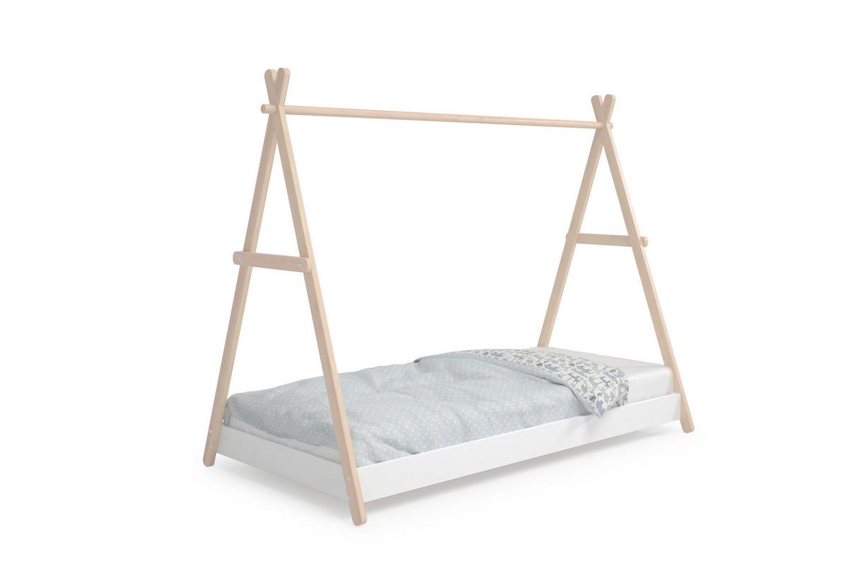 TIPIBETT Trufa Braun 209/104/160 cm - Braun, Holz (200/90cm) - Calicosy