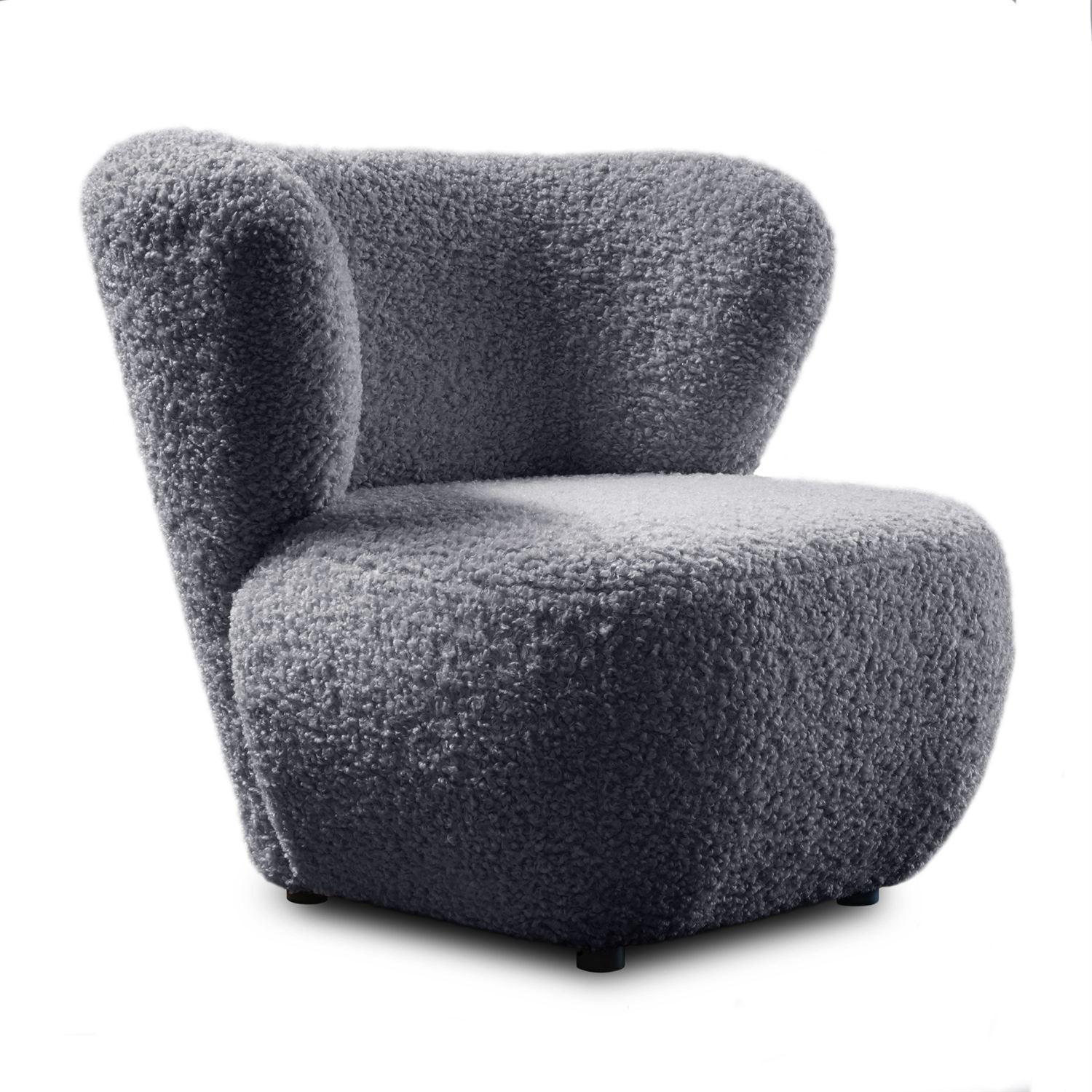 SESSEL ARLO LOUNGE Rolf 08 - Graphitfarben, Textil (85/74/58cm) - Lookway