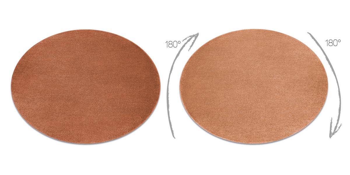 TEPPICH Softy 120 cm - Terracotta, Textil (120/120cm) - rugsX
