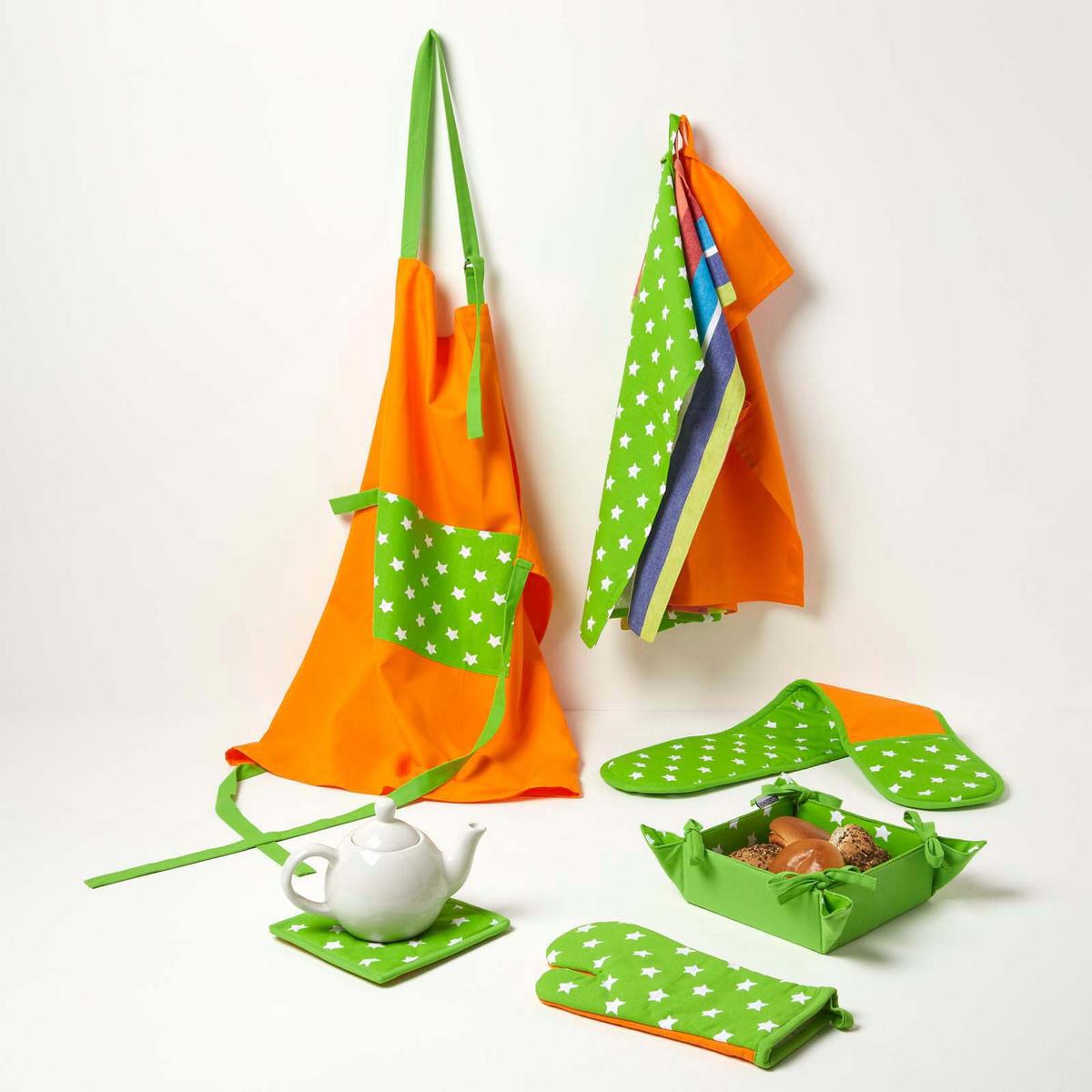 BROTKORB Sterne – faltbar mit Wende-Design - Grün, Textil (22/7/22cm) - Homescapes