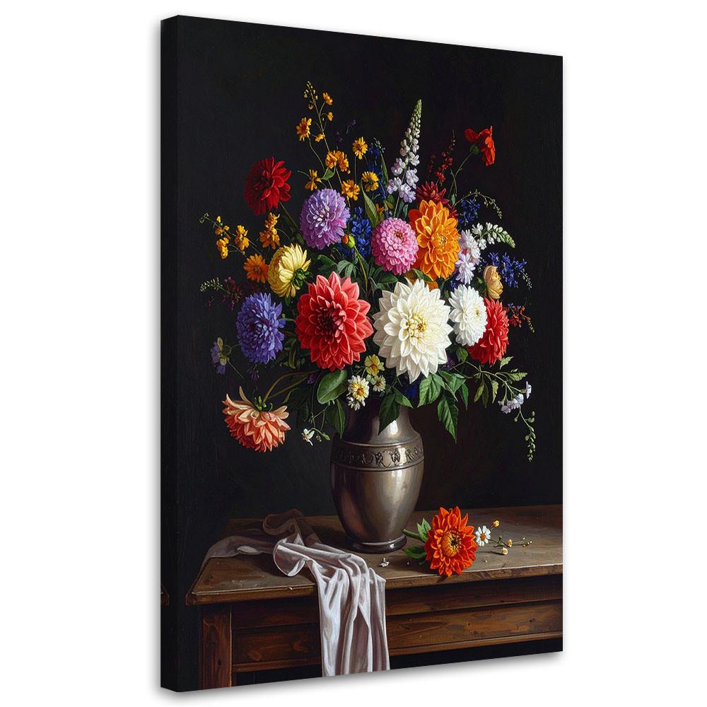 LEINWANDBILD Blumen 40x60cm - Multicolor, Textil (40/60cm) - Feeby