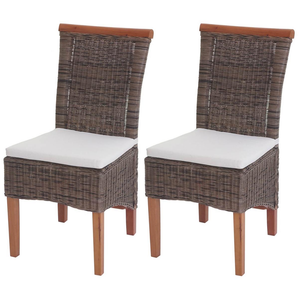 ESSZIMMERSTUHL Braun 2er-Set - Graubraun/Braun, Holz (46/97/59cm) - MCW