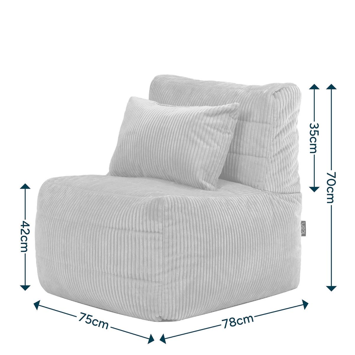 SITZSACK-SESSEL Noa modular Cord - Beige, Textil (75/70/78cm) - icon
