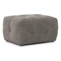POLSTERHOCKER Kozy im Bumpy-Design aus weichem Taupe Chenille-Stoff - Taupe/Schwarz, Holz/Textil (87/46/68cm) - S-Style Möbel