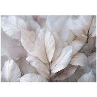 FOTOTAPETE Blätter 3D Effekt Natur Wohnzimmer 400x280 - Multicolor, Papier (400/280cm) - Wallarena