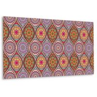 WANDPANEEL 100 x 50 cm Wunderschönes Mandala - Violett/Rot, Textil (100/1.6/50cm) - TULUP