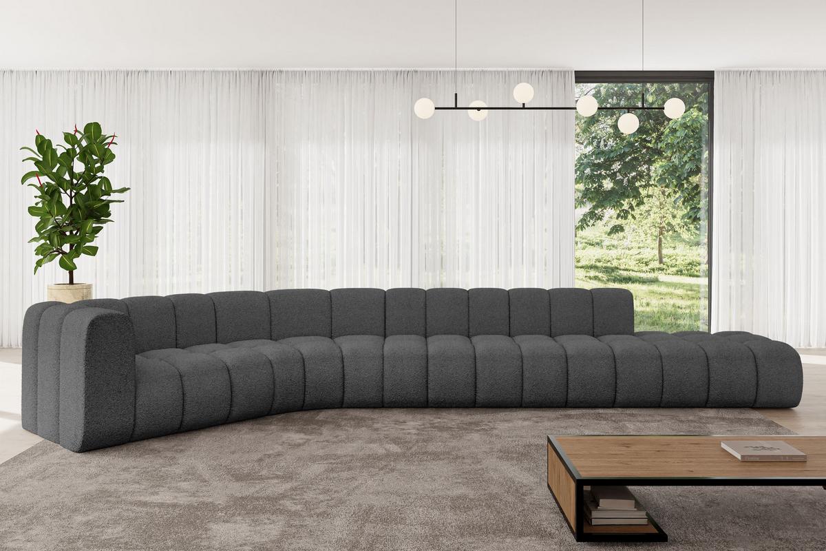 ECKSOFA modulares Sofa Tilmo-L2 - 490x194x70 cm Grau - Grau, Holzwerkstoff/Textil (490/194cm) - ALTDECOR