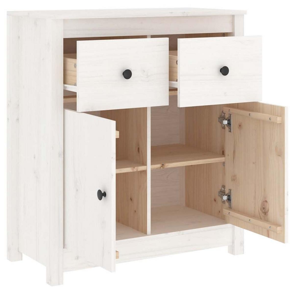MEHRZWECKSCHRANK Cruz 70/35/80 cm - Weiß, Holzwerkstoff (70/80/35cm) - Nettlife