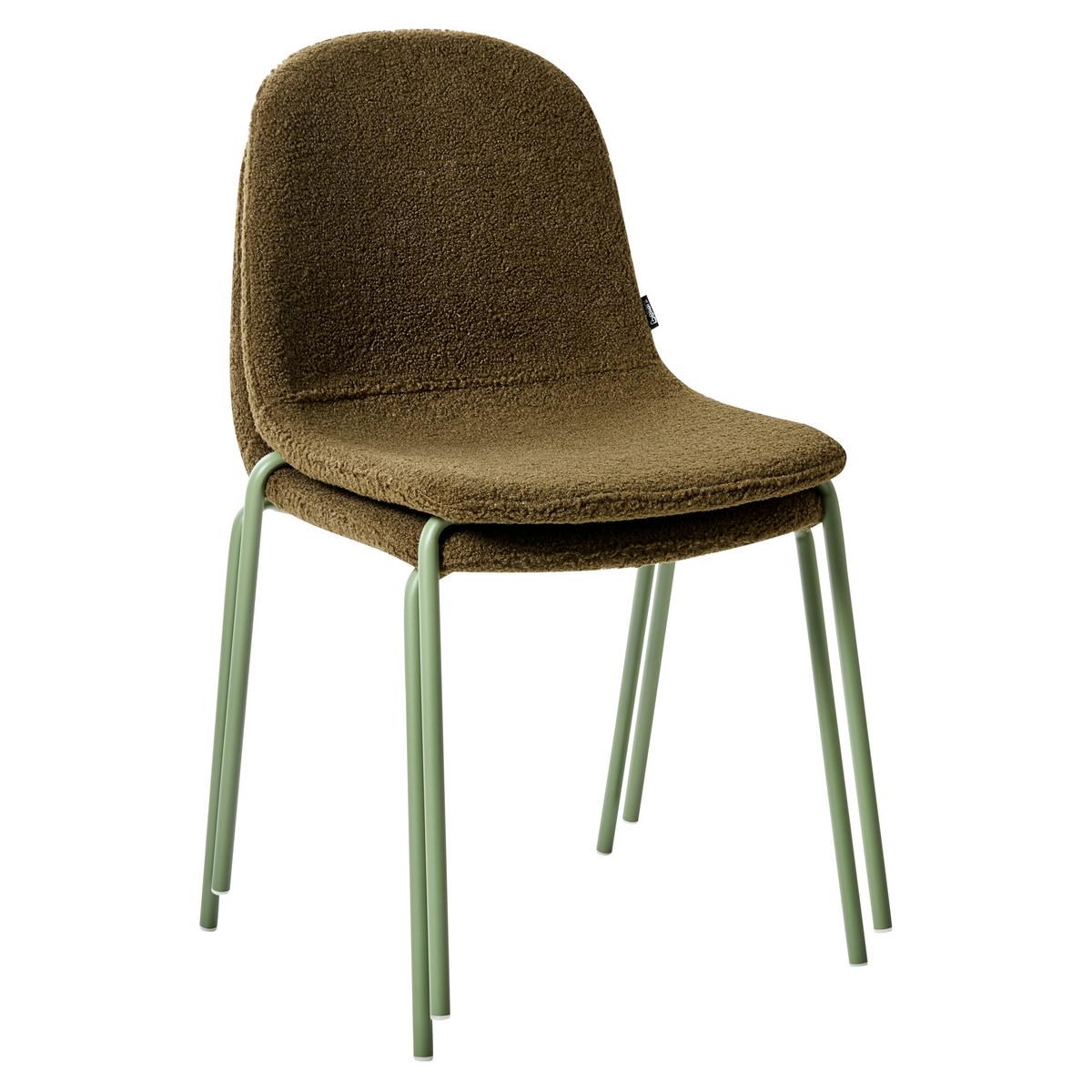 KONFERENZSTUHL 2er-Set Grün Loma - Grün, Textil (50/98/55cm) - Beliani