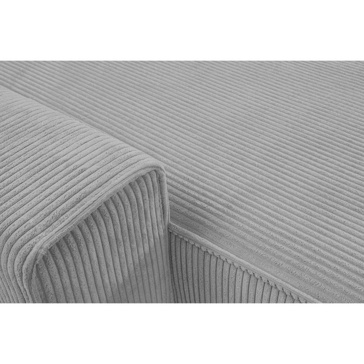 WOHNLANDSCHAFT Hektor U mit Schlaffunktion hellgrau - Hellgrau/Schwarz, Kunststoff/Textil (318/94/152cm) - Beautysofa