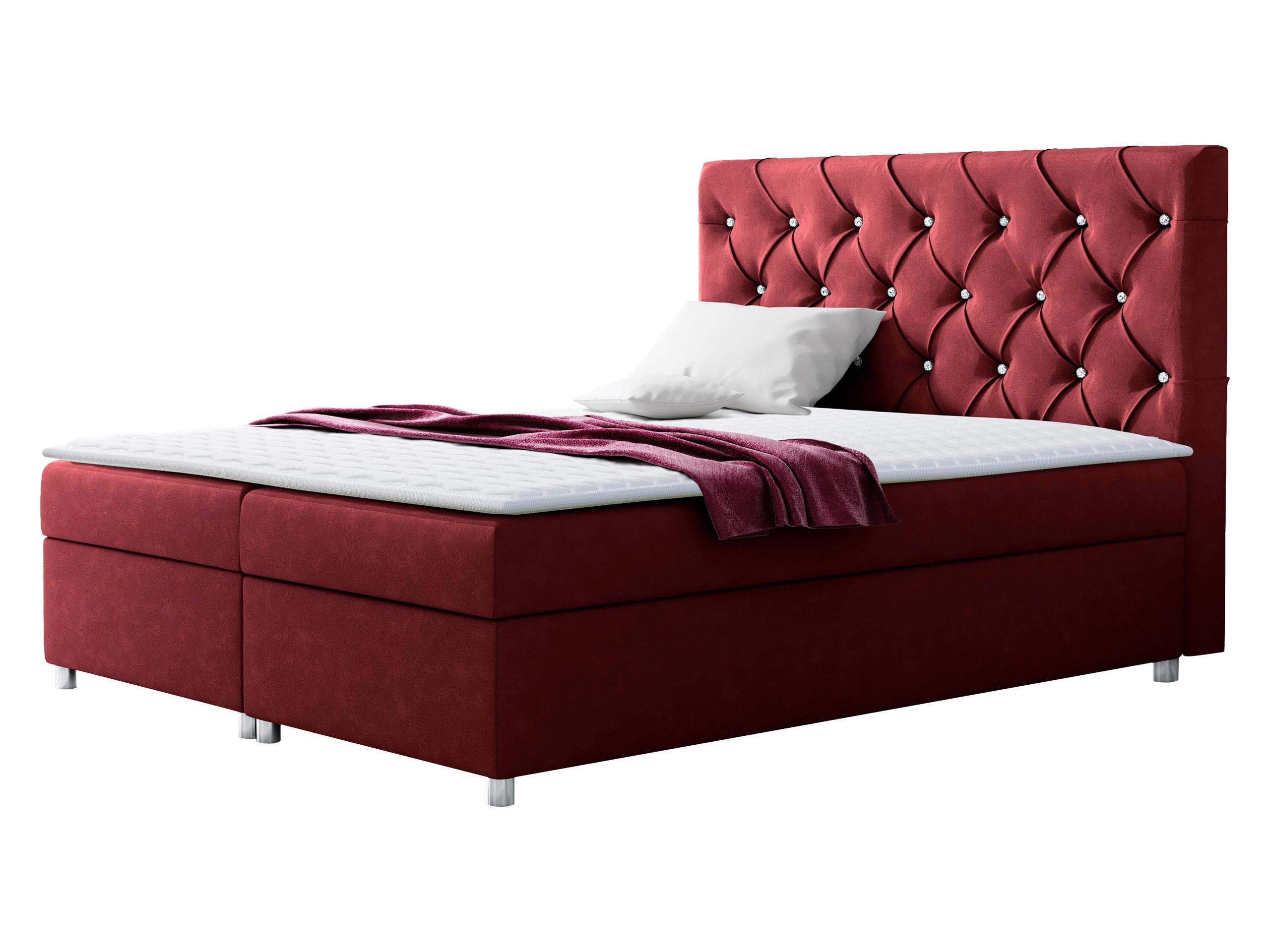BOXBETT Roma - H3 - Rot, Holz (160/200cm) - MIRJAN24