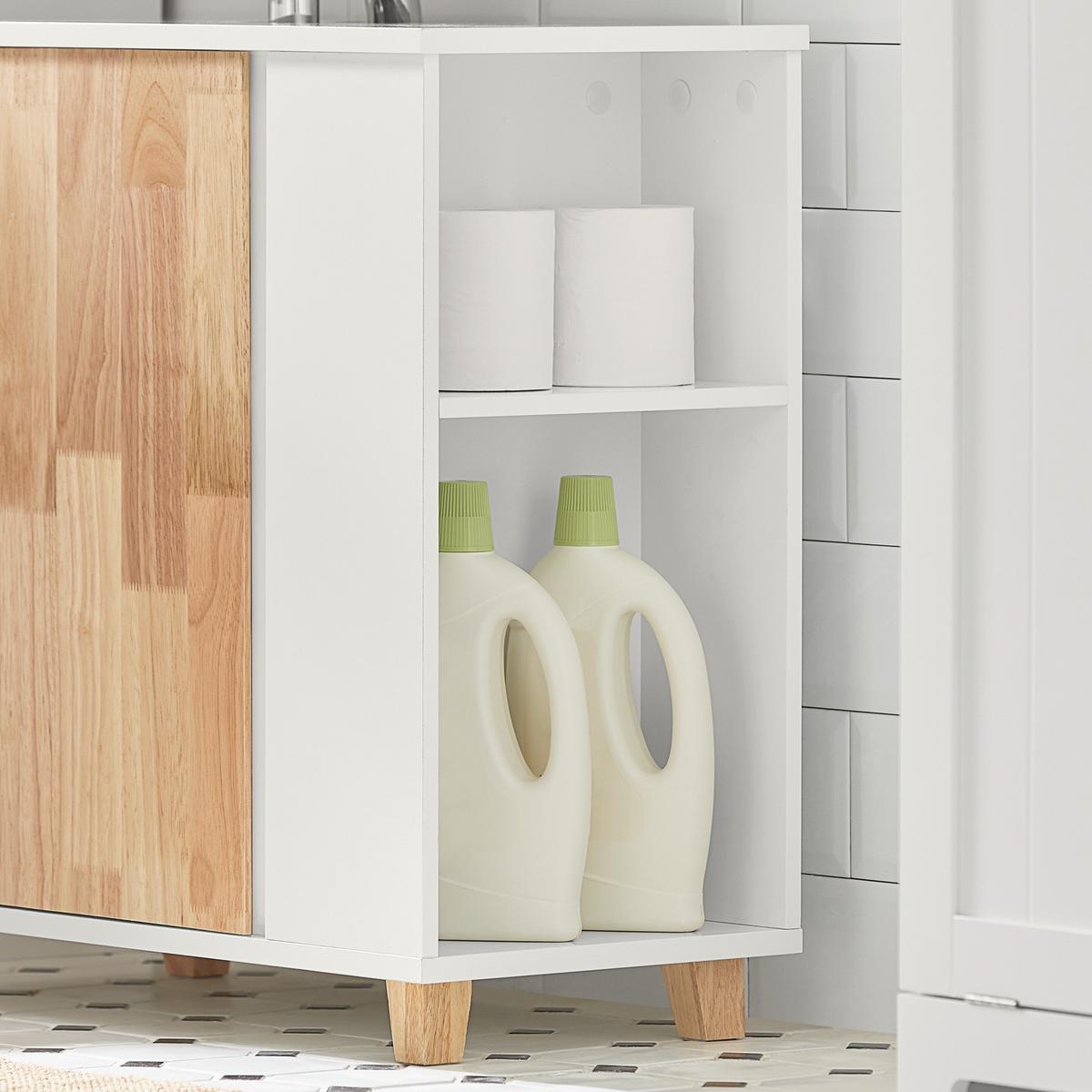 WASCHBECKENUNTERSCHRANK Weiß - Weiß, Holz/Holzwerkstoff (59/60/29cm) - SoBuy