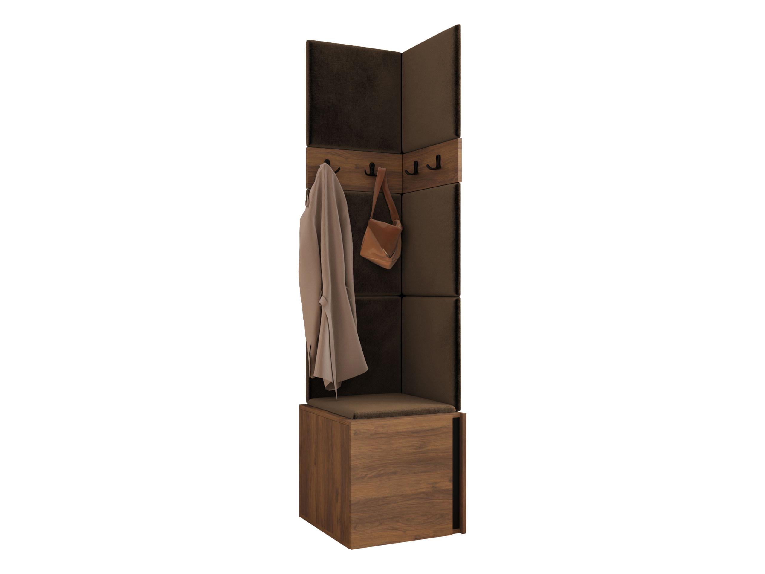 GARDEROBEN-SET Orion XXI - Nussbaumfarben/Braun, Holzwerkstoff/Kunststoff (42/186/46cm) - MIRJAN24