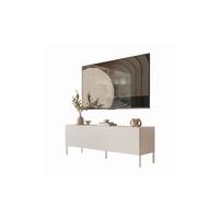 TV-SCHRANK COLGANTE 150/40/51 cm gerade Füße in Kaschmir mit LED-Beleuchtung Kaschmir - Kaschmir, Holzwerkstoff (150/51/40cm) - Lookway