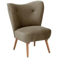 COCKTAILSESSEL Kayra Samtvelours sahara - Sahara, Kunststoff (72/90/74cm) - 58aufmkessel