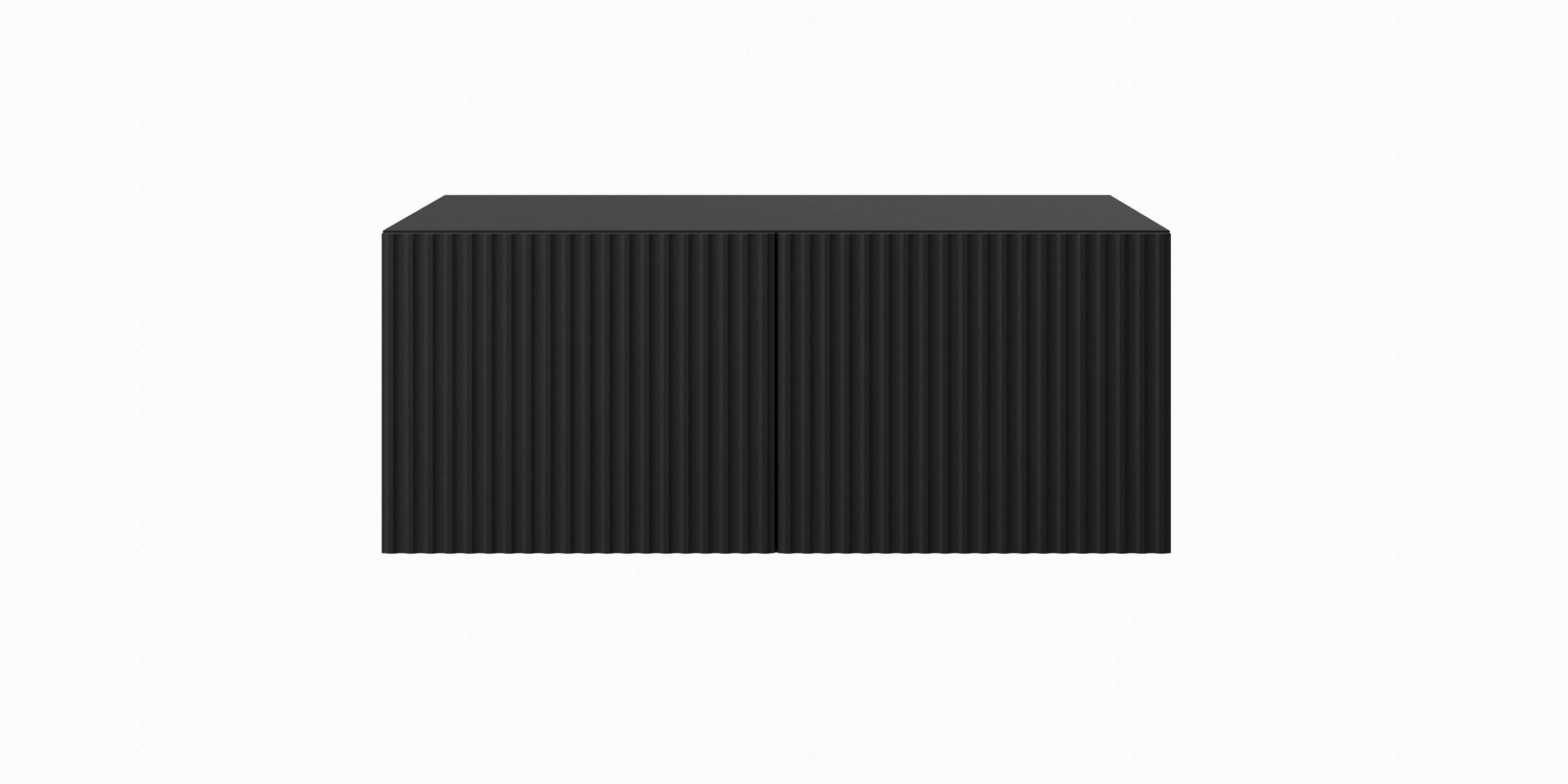 LOWBOARD VAREN 100/41/40 cm, Hängender TV-Schrank Schwarz - Schwarz, Holzwerkstoff (100/41/40cm) - MASSENO