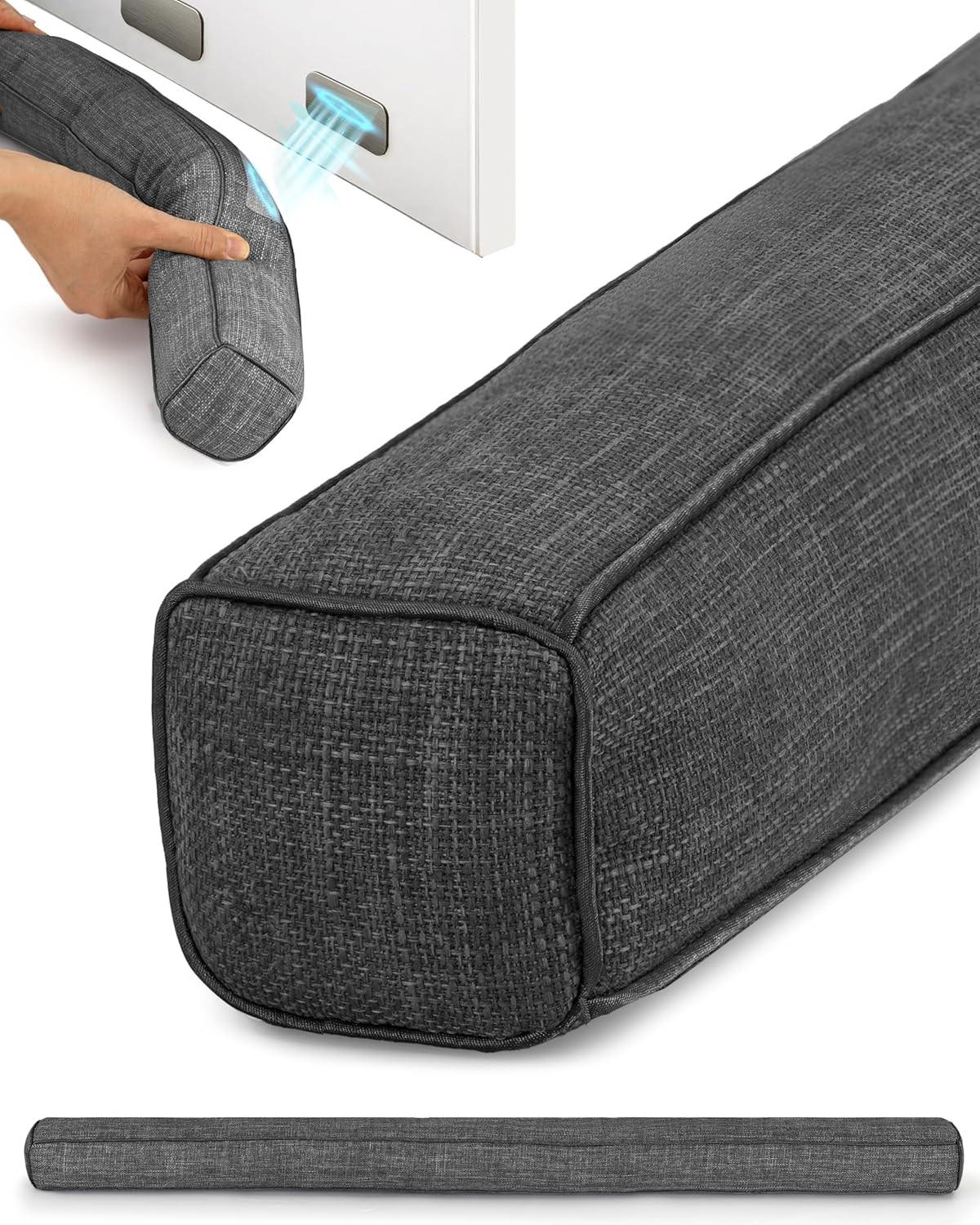 ZUGLUFTSTOPPER Levante MM 6,5x100cm Dunkelgrau - Dunkelgrau, Textil (6/100cm) - Beautissu 