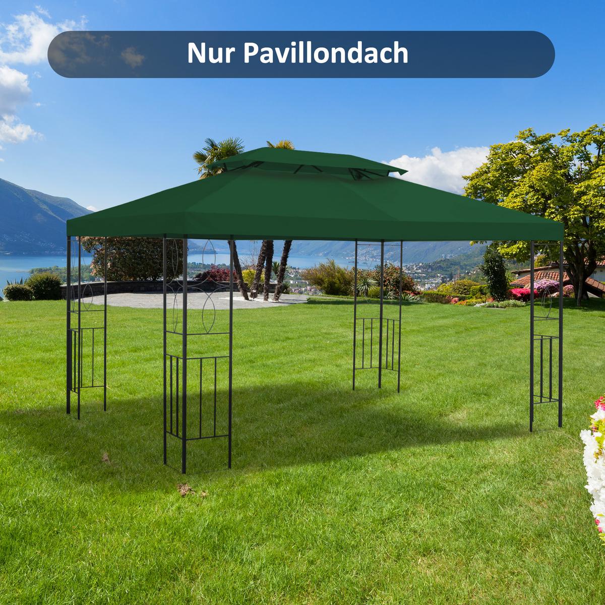ERSATZDACH Pavillondach, Polyester, Grün - Grün, Kunststoff (300/20/400cm) - Outsunny