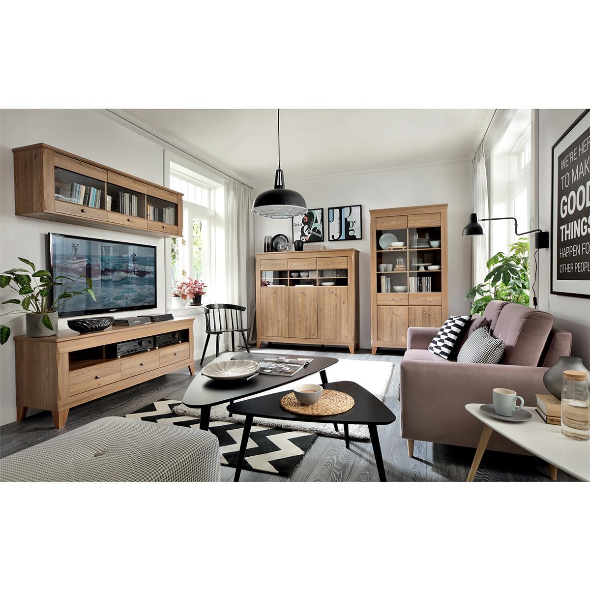 TV-MÖBEL Raya Holz - Braun, Holzwerkstoff (156/64/47cm) - Petits-meubles