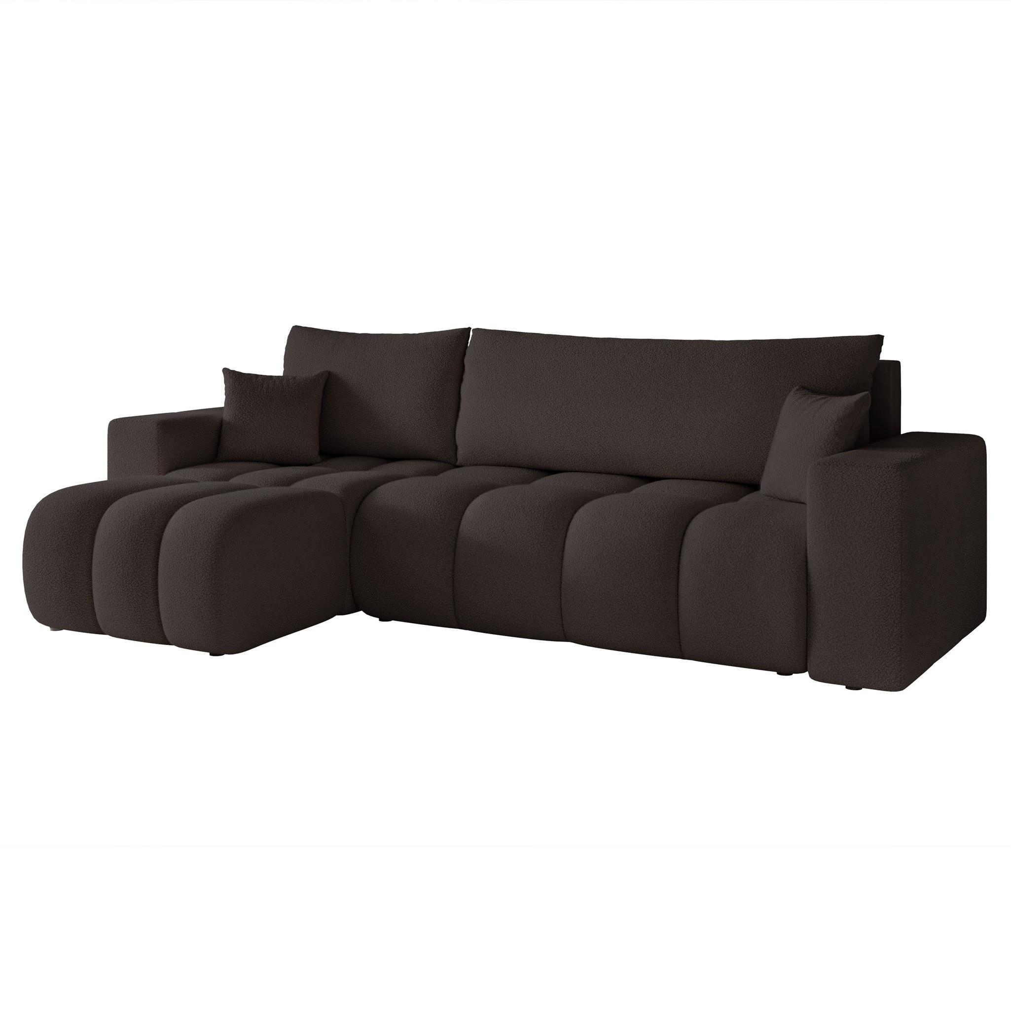 ECKSOFA Anabel Mit Schlaffunktion - Schwarz, Holzwerkstoff/Textil (248/145cm) - Fun Möbel