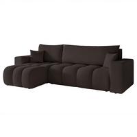 ECKSOFA Anabel Mit Schlaffunktion - Schwarz, Holzwerkstoff/Textil (248/145cm) - Fun Möbel