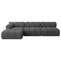ECKSOFA modulares Sofa Razon-L2 - 285x160x70 cm Grau Bouclé - Grau, Holzwerkstoff/Textil (285/160cm) - ALTDECOR