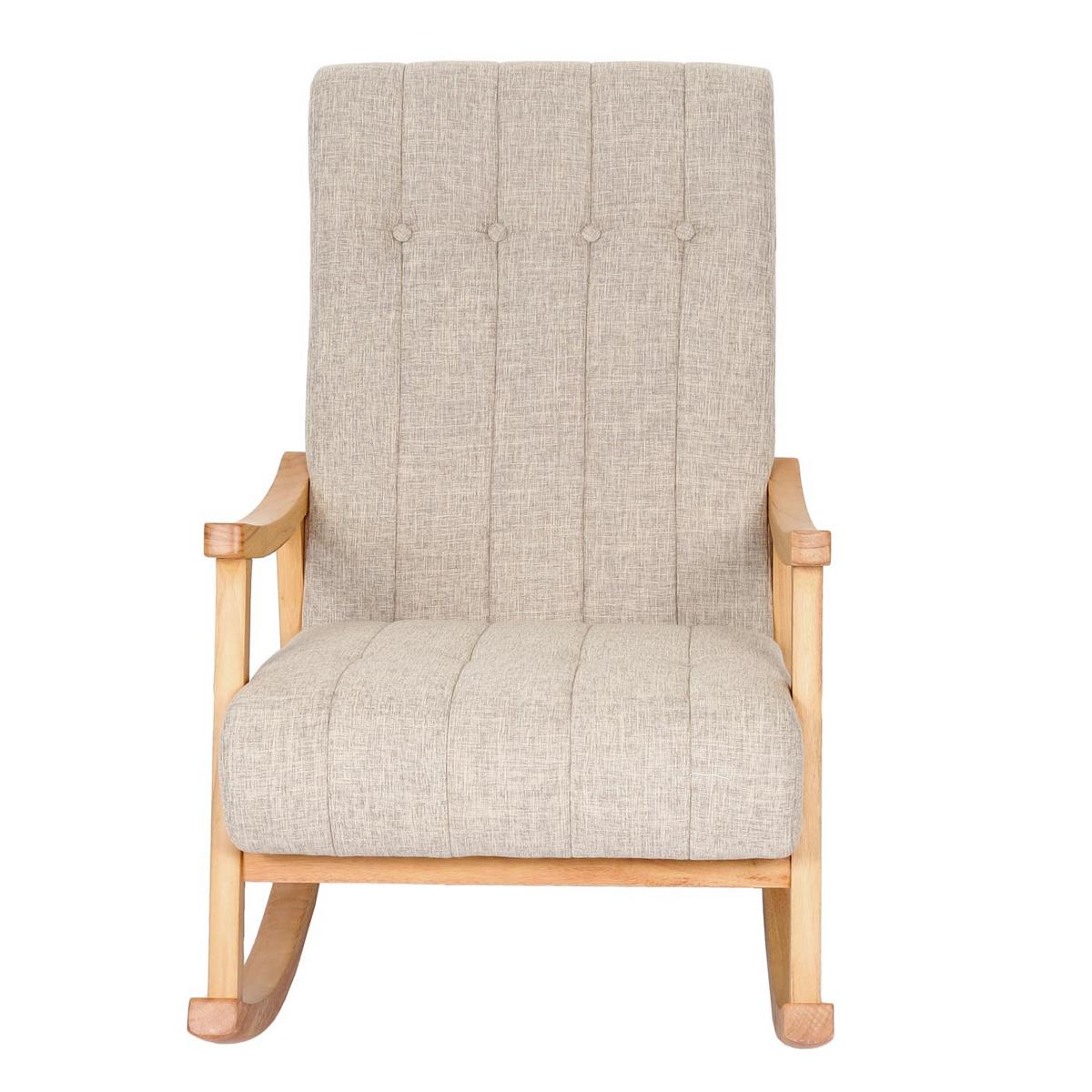 SCHAUKELSTUHL Cremeweiß - Creme/Weiß, Holz (62/97/82cm) - MCW