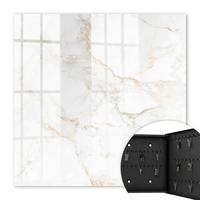 SCHLÜSSELBOX Schwarz 30x30 cm- Türöffnung nach rechts - Die Eleganz des Marmors - Weiß, Metall (30/30/5cm) - TULUP