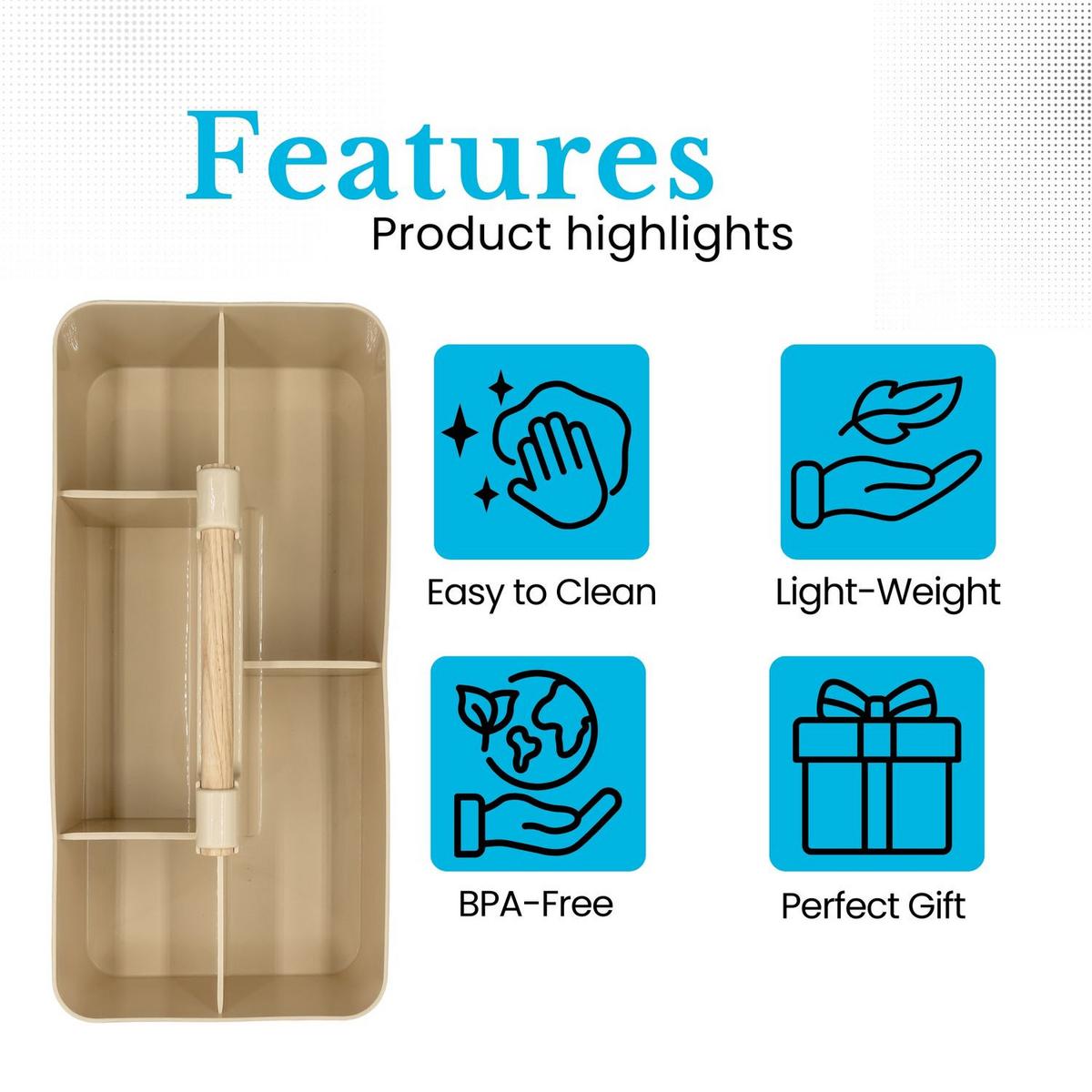 MAKE UP ORGANIZER 32/15.5/8 cm (Beige) - Grün, Kunststoff (15.5/8/32cm) - Intirilife