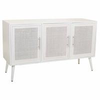 SIDEBOARD aus Holz und Gitter, Weißes, 120x42x71 - Weiß, Holz (120/71/41.5cm) - Wanderlust