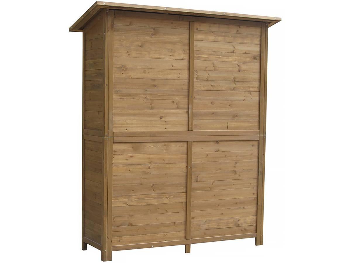 GARTENSCHRANK - GARTENTRUHE espacio Naturelles Holz - Braun, Holz (33.5/152.5/140cm) - Habitat Garten