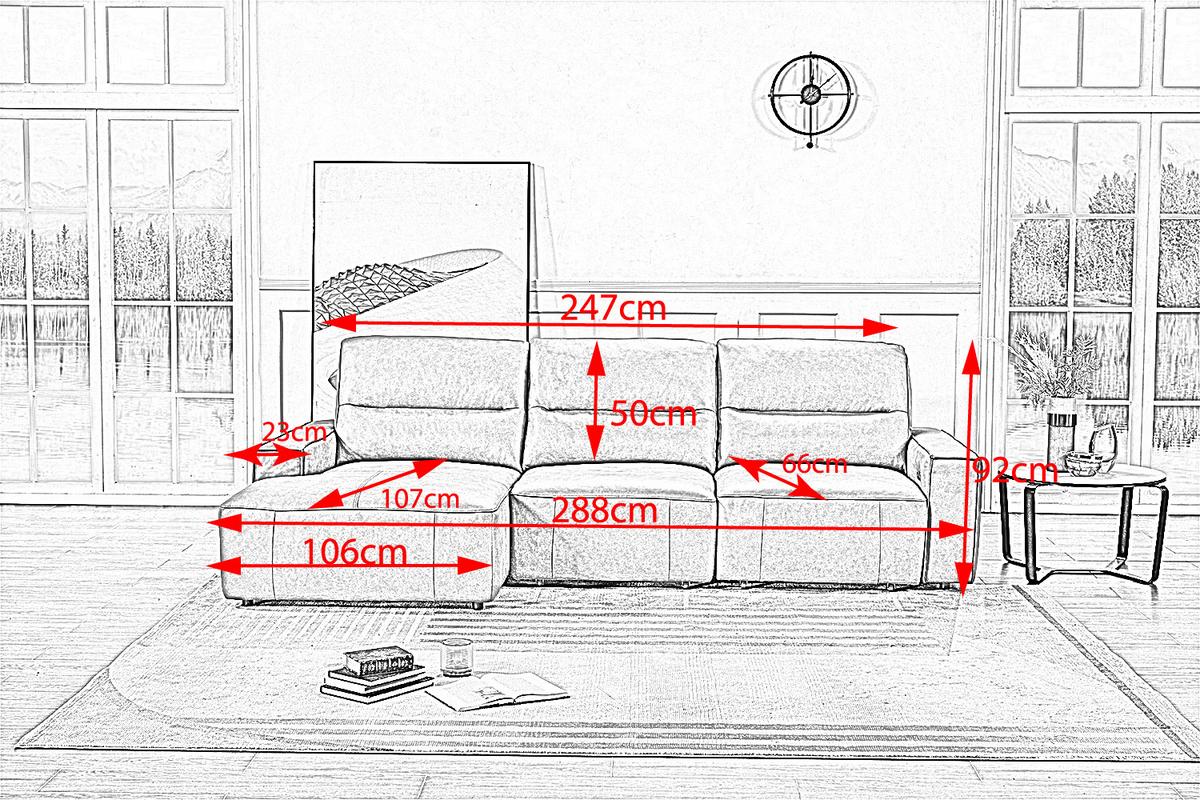 BIGSOFA DORI Braun Leder - Schwarz/Braun, Leder/Kunststoff (288/92/164cm) - KAWOLA