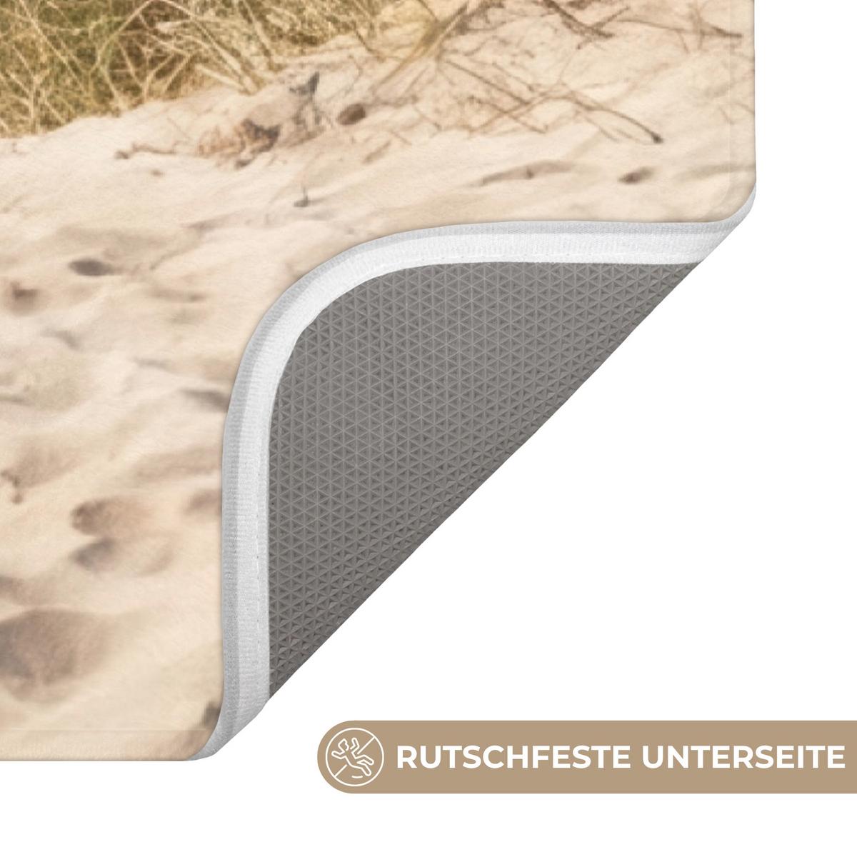 BADEMATTE Strand - Ferienhäuser - Farbenfroh - Dünen 60x90 cm - Multicolor, Textil (60/90cm) - OnlyWow