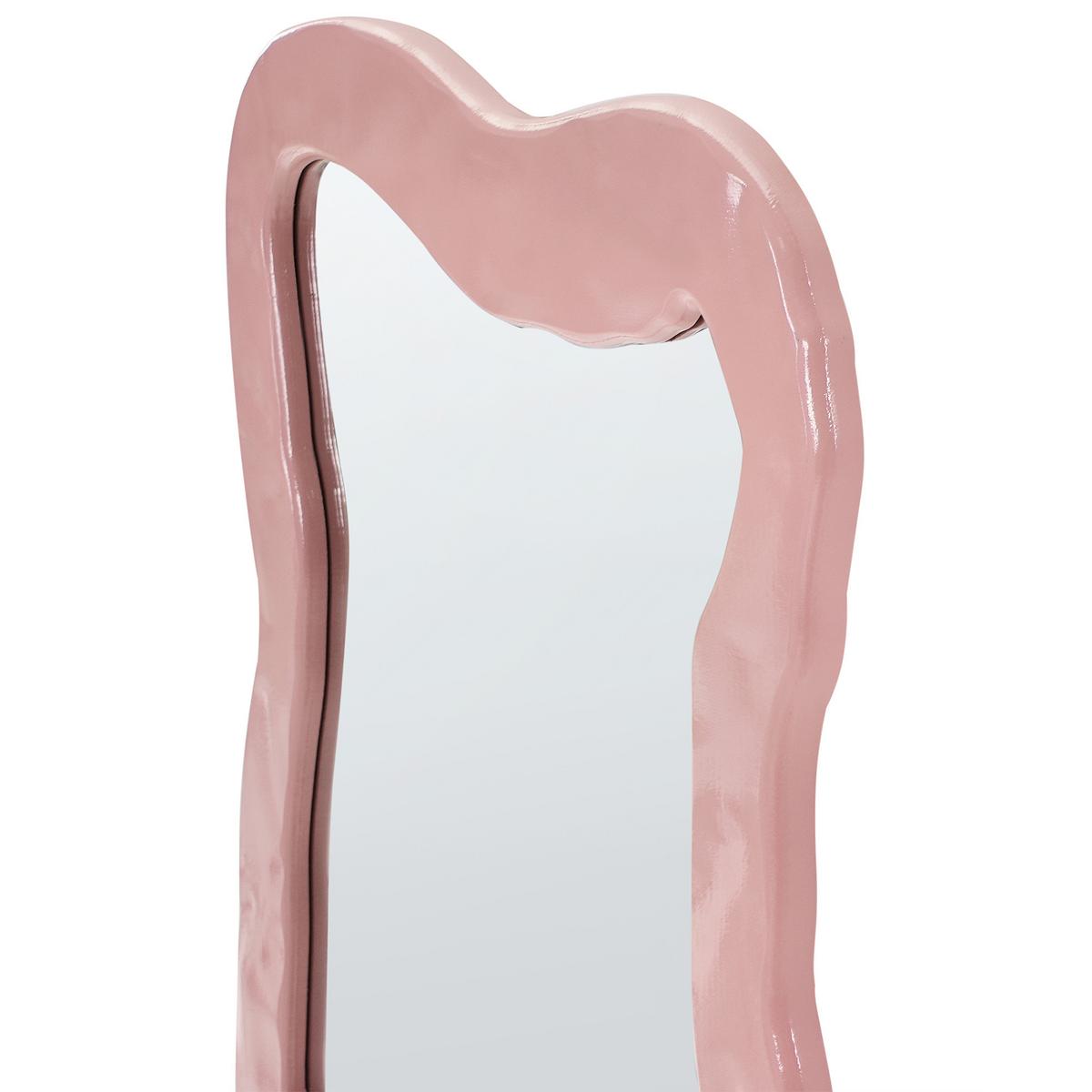 WANDSPIEGEL 60/80 cm Rosa Pencran - Pink, Holzwerkstoff (60/80/3cm) - Beliani