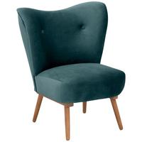 COCKTAILSESSEL Kayra Samtvelours azur - Aubergine, Kunststoff (72/90/74cm) - 58aufmkessel