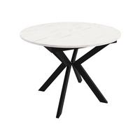TISCH Leia 100 Ausziehbarer - Multicolor/Schwarz, Holzwerkstoff/Metall (100/100/76cm) - MIRJAN24