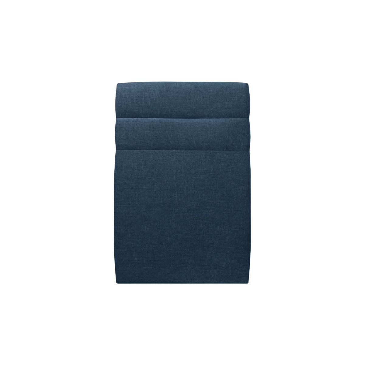 KOPFTEIL Modell Linien – Ozeanblauer Stoff 90 cm - Beige/Dunkelblau, Karton/Holz (90/120/10cm) - Sommeil de Plomb
