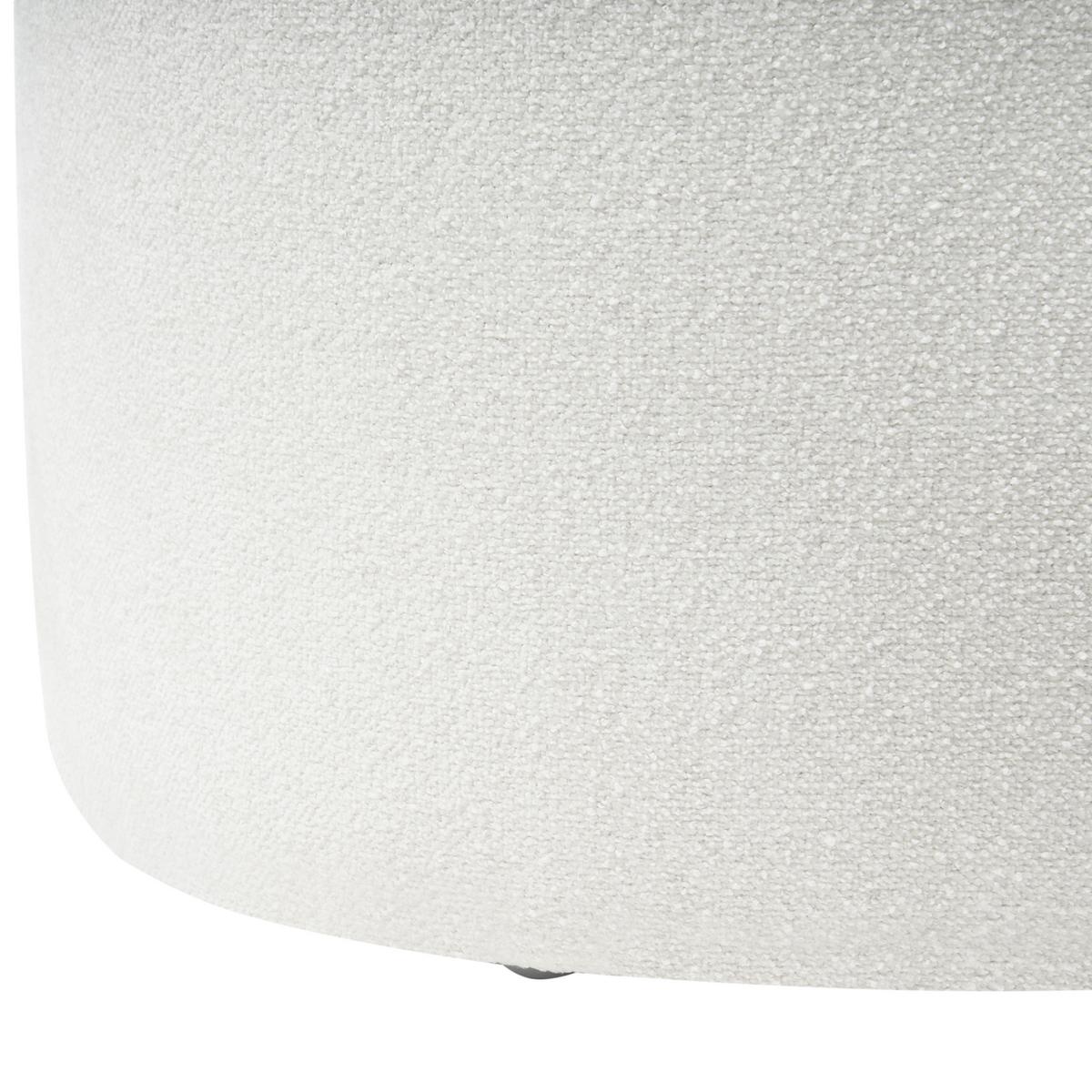 POLSTERBANK Bouclé Weiß Decorah - Weiß, Textil (88/46/39cm) - Beliani