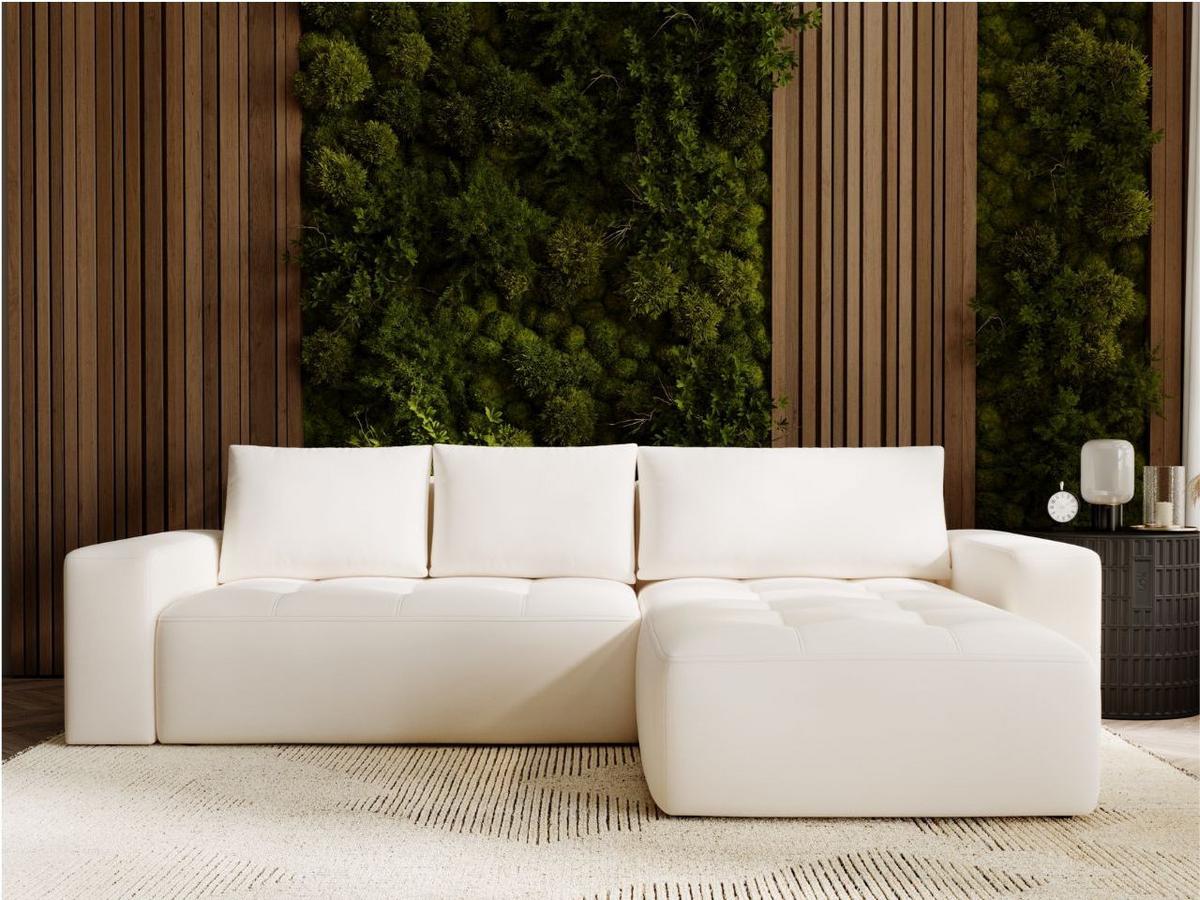 ECKSOFA Portland Creme Rechts - Creme, Holz/Kunststoff (250/165cm) - Graingold