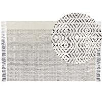 KURZFLOR-TEPPICH Omerli 230/160 cm - Weiß, Textil (160/230cm) - Beliani