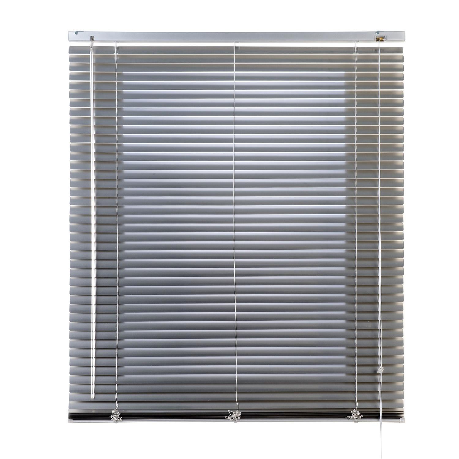 JALOUSIE venetianische mit Silber Zugschnu 180X180 - Grau, Metall (180cm) - STORESDECO
