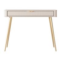 SCHMINKTISCH Lante - Beige/Goldfarben, Holzwerkstoff/Metall (38/101/78cm) - MIRJAN24