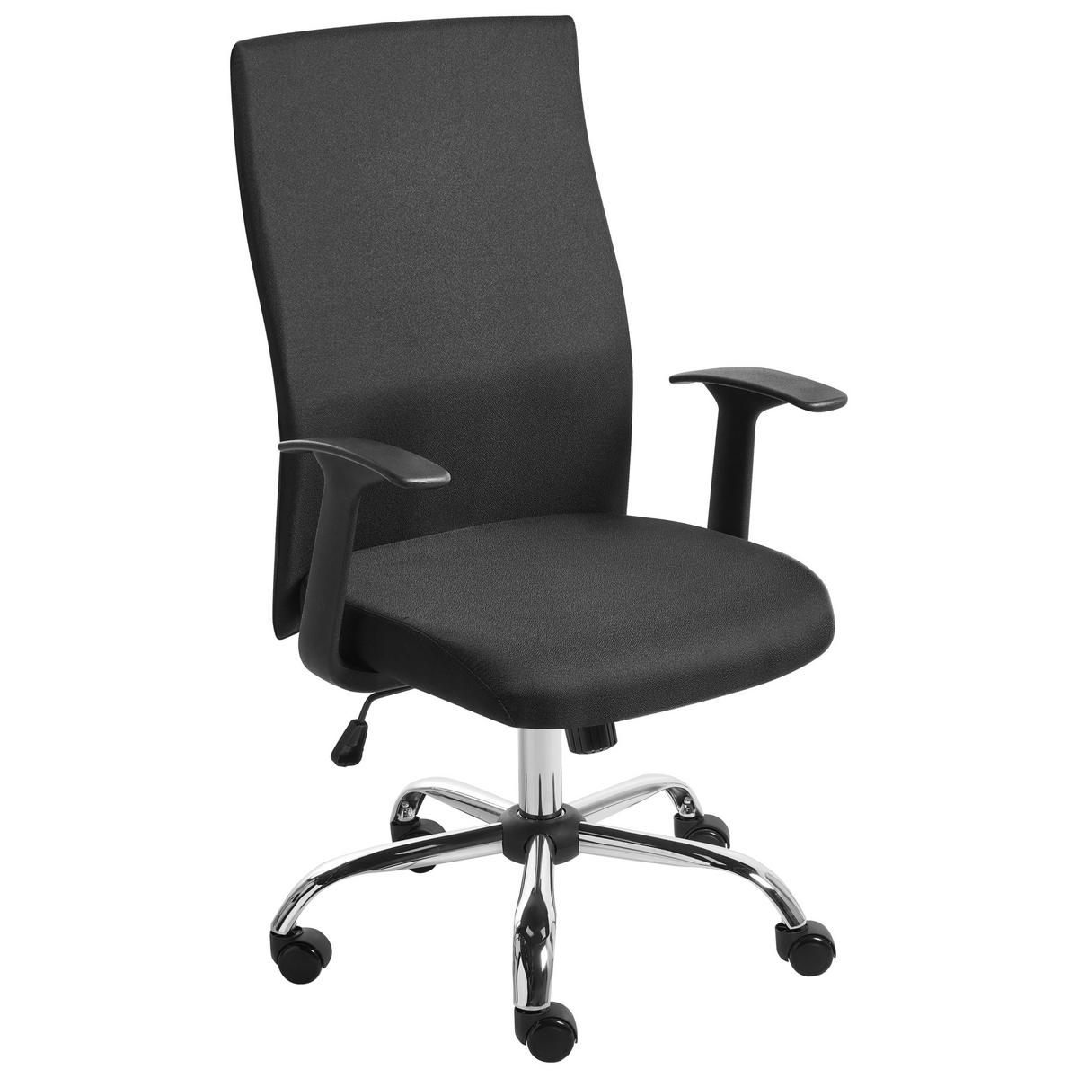 BÜROSTUHL Stoff Schwarz Zuno - Schwarz, Textil (60/103/60cm) - Beliani