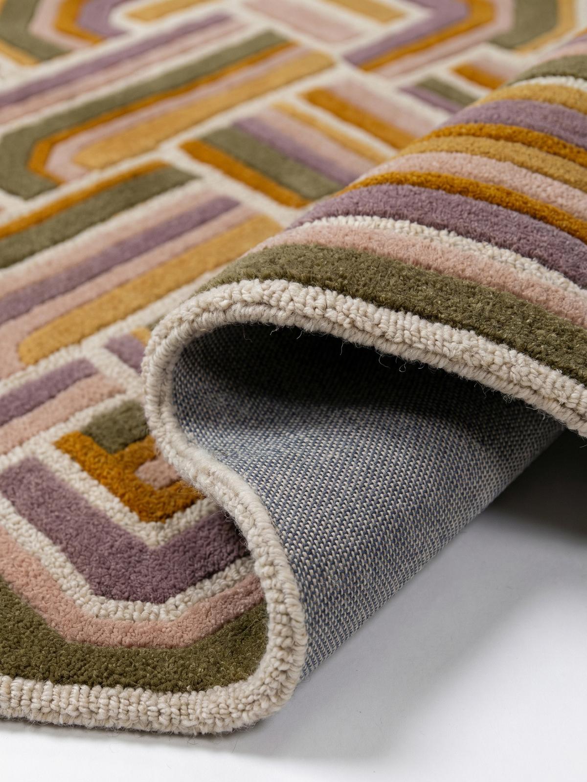 TEPPICH aus Wolle SOAR in Flieder, geometrisch, 80 x 300 cm - Rosa, Textil (300/80cm) - KADIMA DESIGN