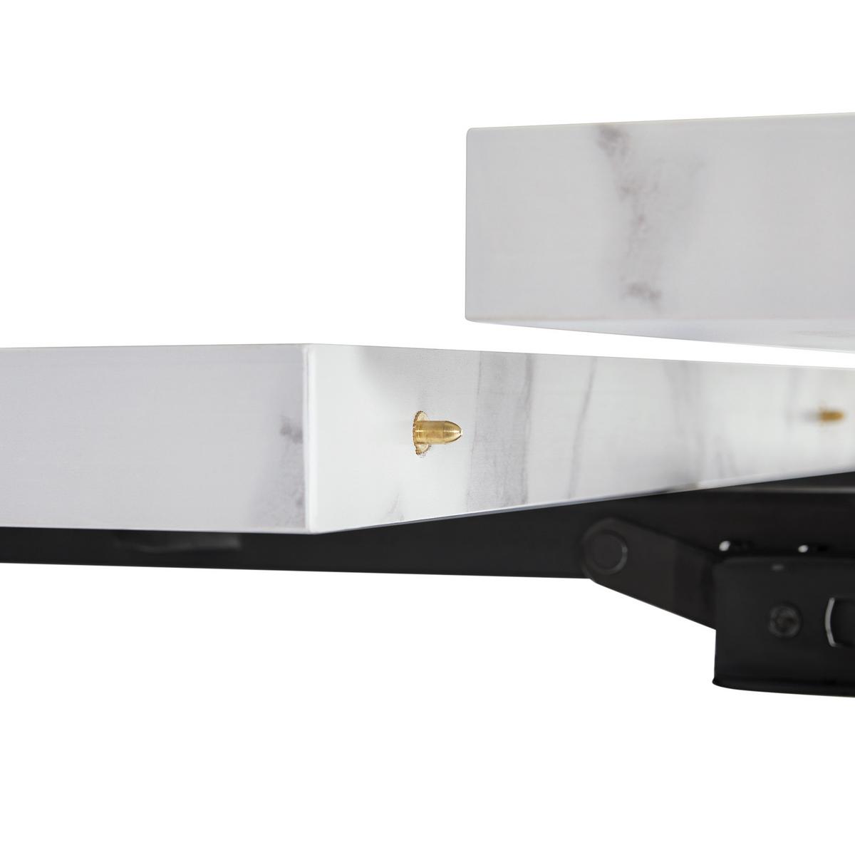 ESSTISCH Weiß 159/74/77 cm - Schwarz/Weiß, Holz/Metall (74/159/77cm) - Urban Meuble