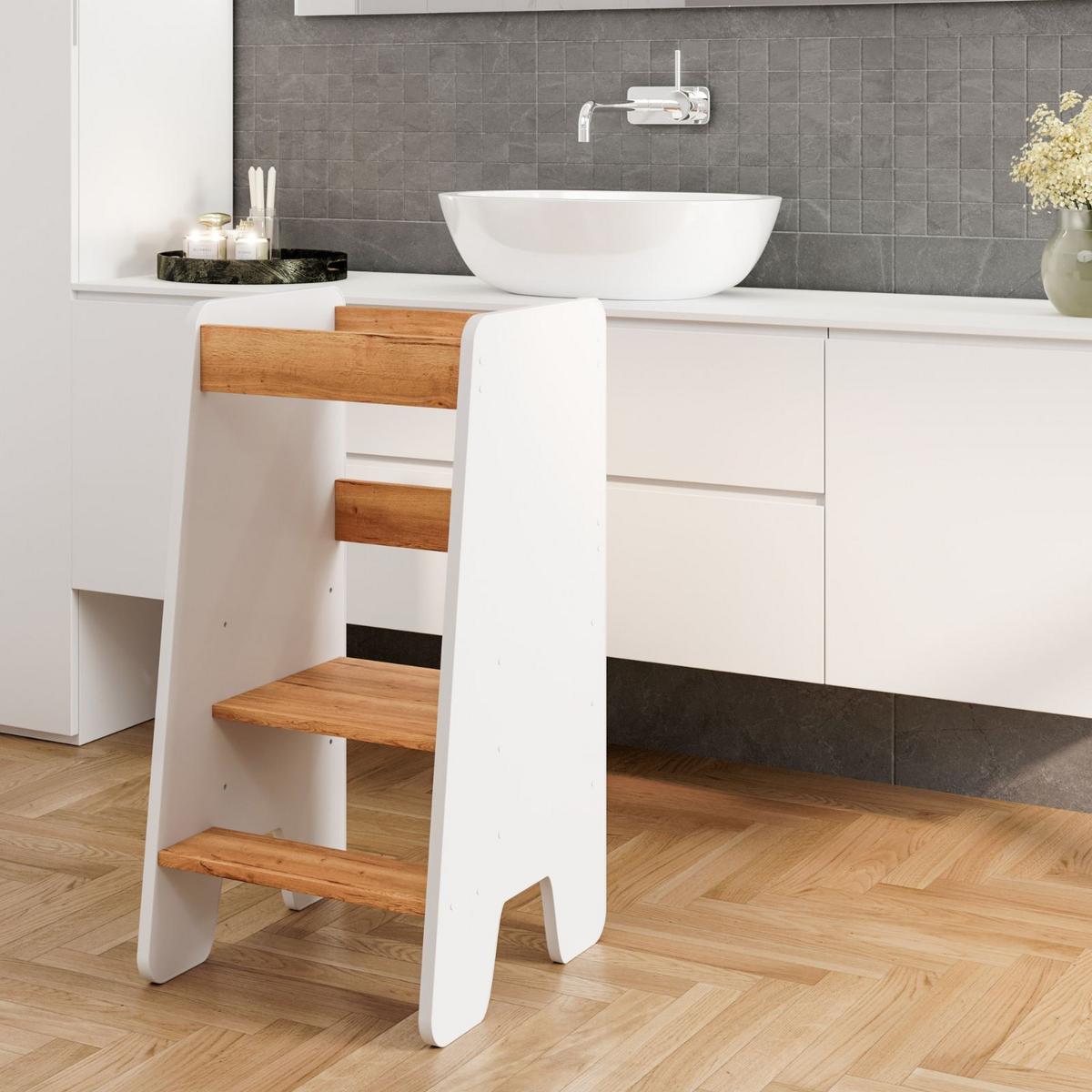 LERNTURM Maja - Weiß, Holzwerkstoff (40/80/45cm) - RAUMHIRSCH FURNITURE